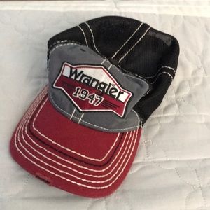 Black, grey and red Wrangler hat